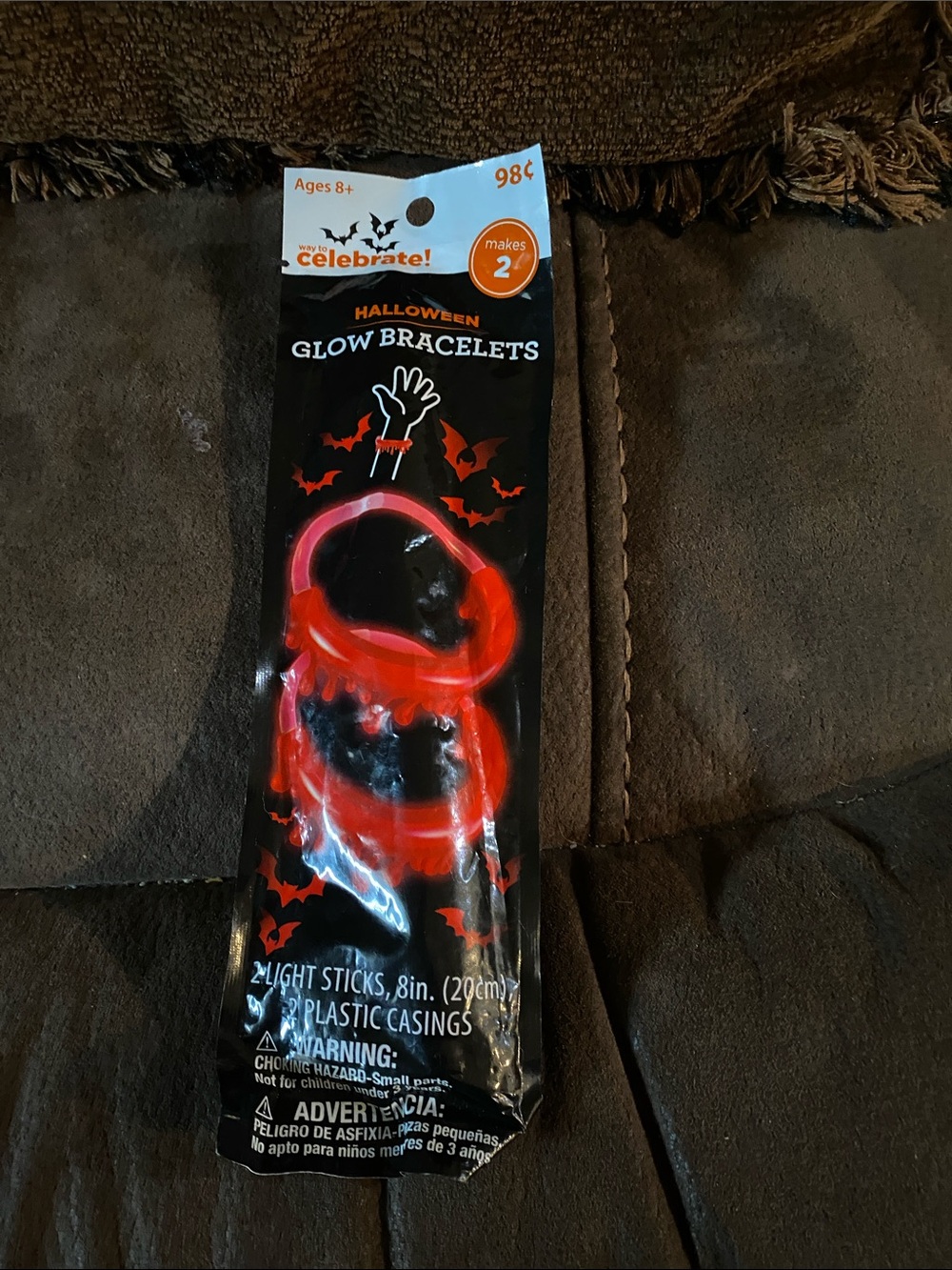 Kids Halloween Glow Bracelets, Red -
